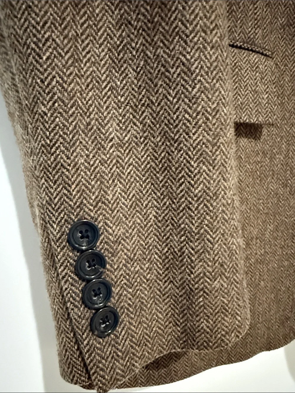 J. Crew Brown Herringbone Wool-Blend Blazer